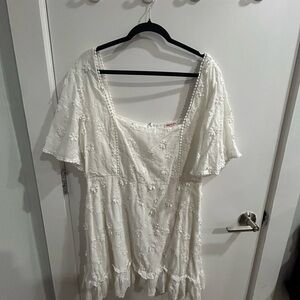 Showpo White Floral Embroidered Sundress